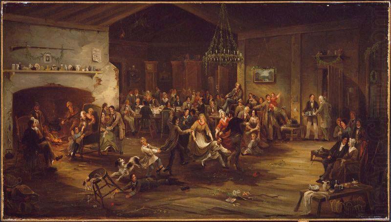 Attributed to Wilkie The Christmas Party. china oil painting image